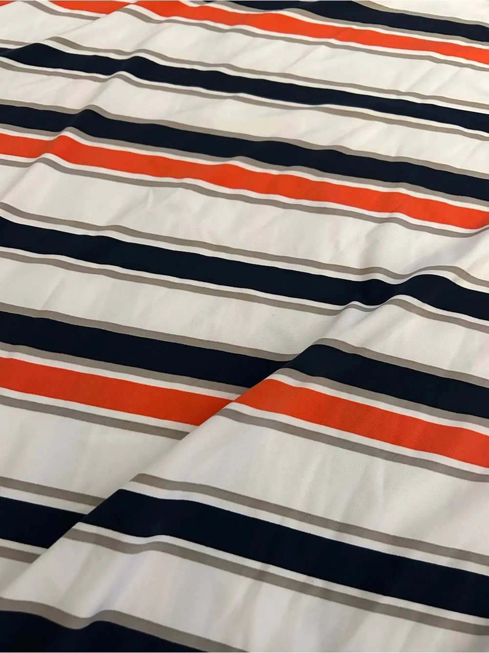 Jules & Leopold Cream Maxi Skirt with Navy & Orange Diagonal Stripes